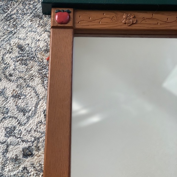 Vintage Mirror with Apple and Vine Accents - Picture 3 of 5